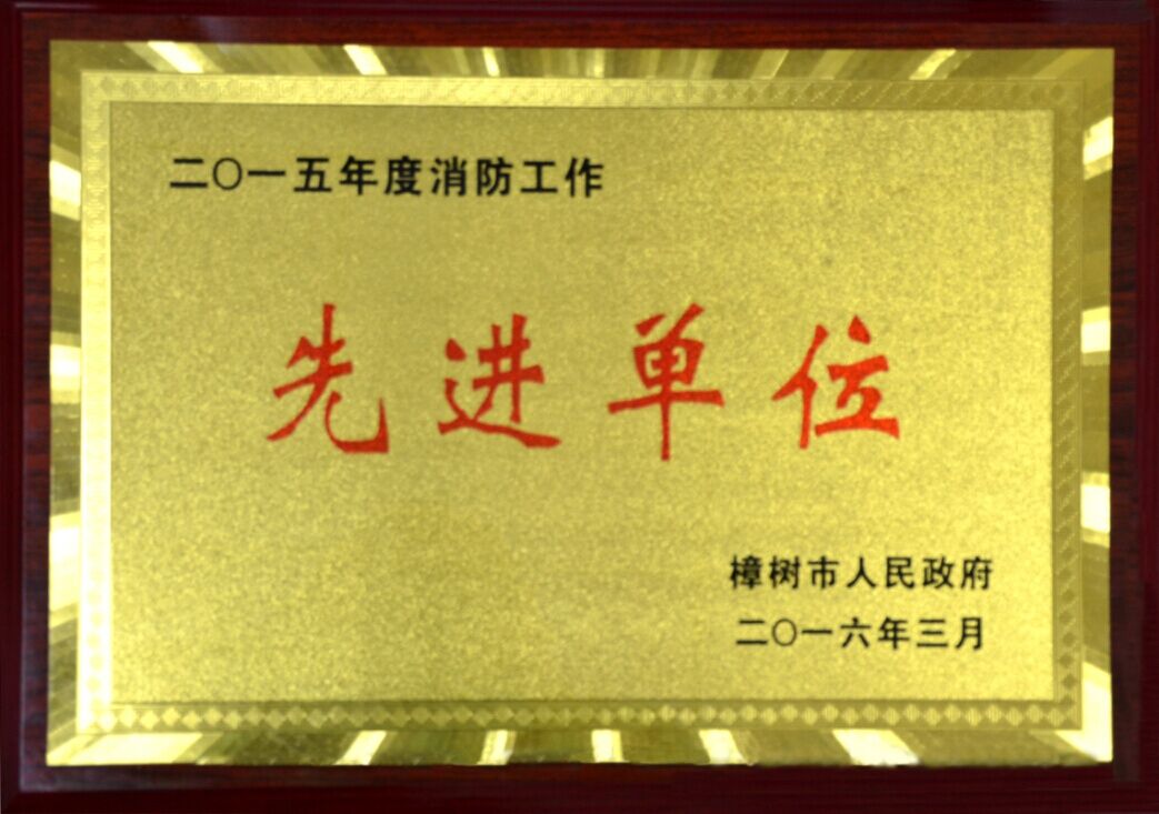 我司榮獲樟樹(shù)市“2015年度消防工作先進(jìn)單位”榮譽(yù)稱號(hào)
